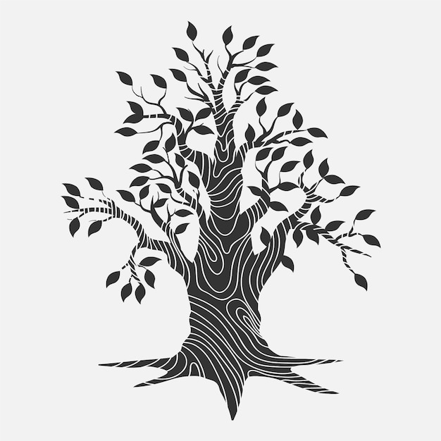Нарисованный от руки дизайн жизни дерева