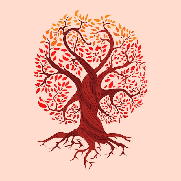 Free vector hand drawn tree life meaning