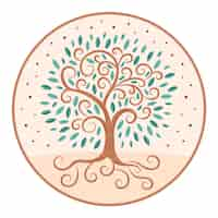 Free vector hand drawn tree life