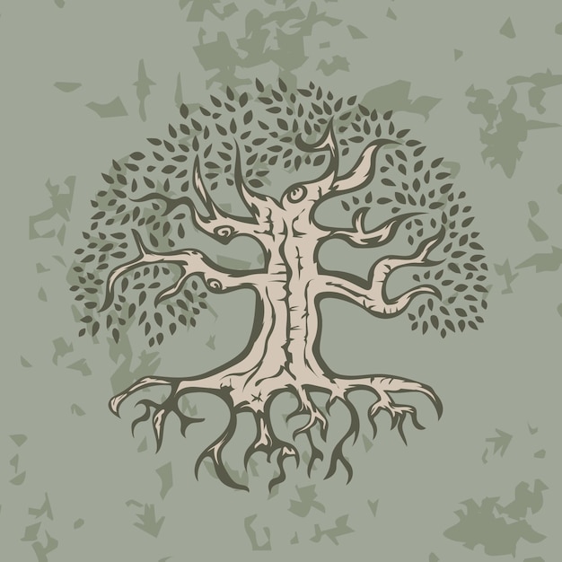 Free vector hand drawn tree life