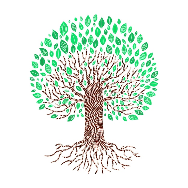 Free vector hand drawn tree life