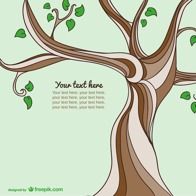 Free vector hand drawn tree template