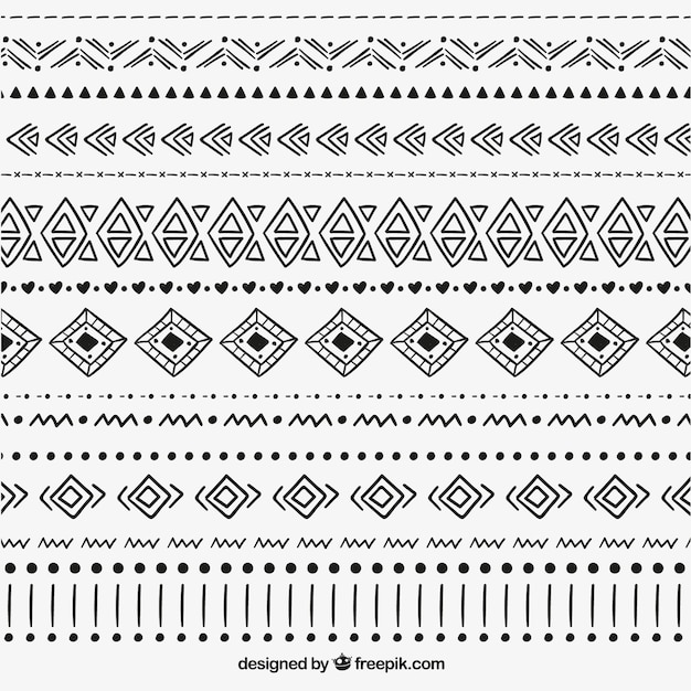 Free vector hand drawn tribal background