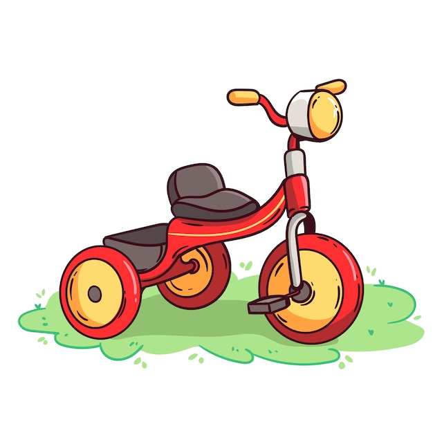 Free vector hand drawn tricycle illustration