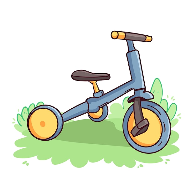 Hand drawn tricycle illustration