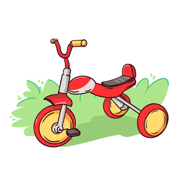 Free vector hand drawn tricycle illustration