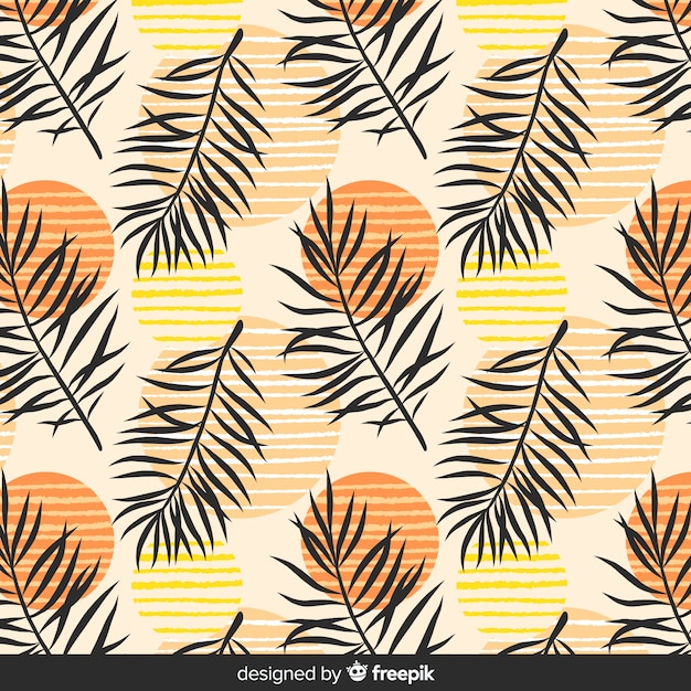 Hand drawn tropical background