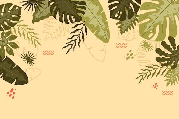 Free vector hand drawn tropical background