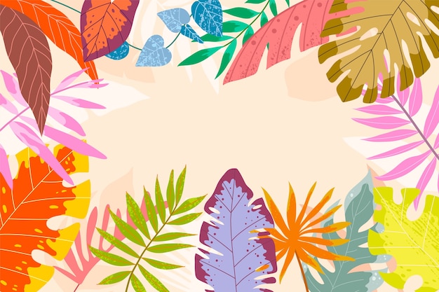 Hand drawn tropical background