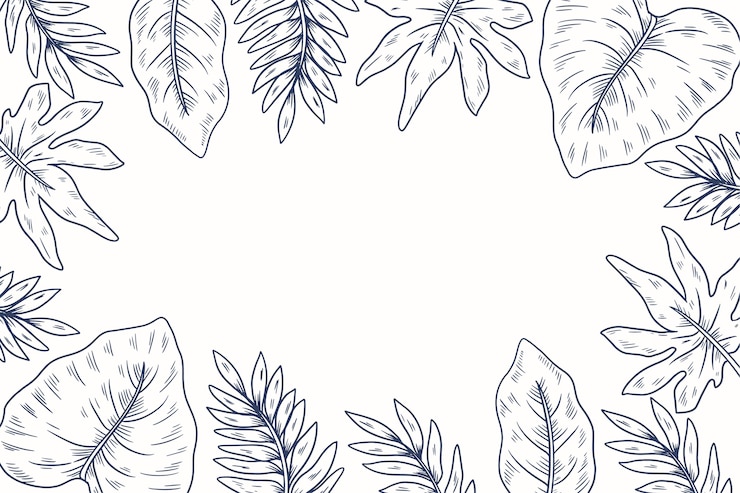 Free Vector hand drawn tropical leaves background