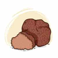 Vettore gratuito illustrazione del tartufo disegnata a mano