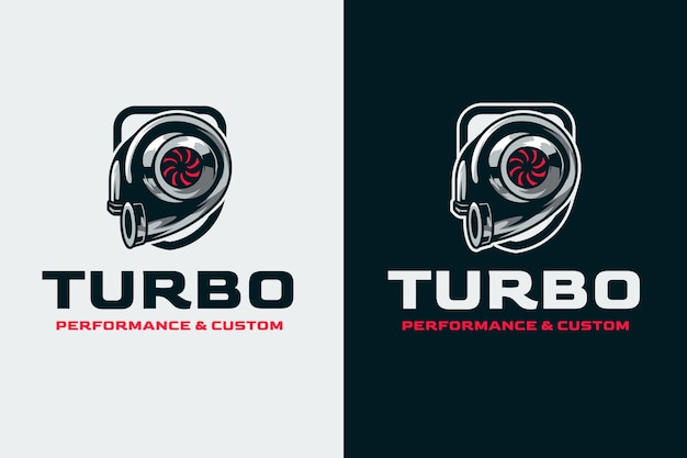 Vettore gratuito modello di logo turbo disegnato a mano