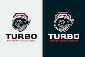 Free vector hand drawn turbo logo template