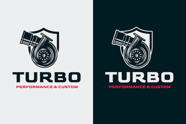 Hand drawn turbo logo template