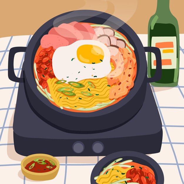 hand drawn turkish food illustration