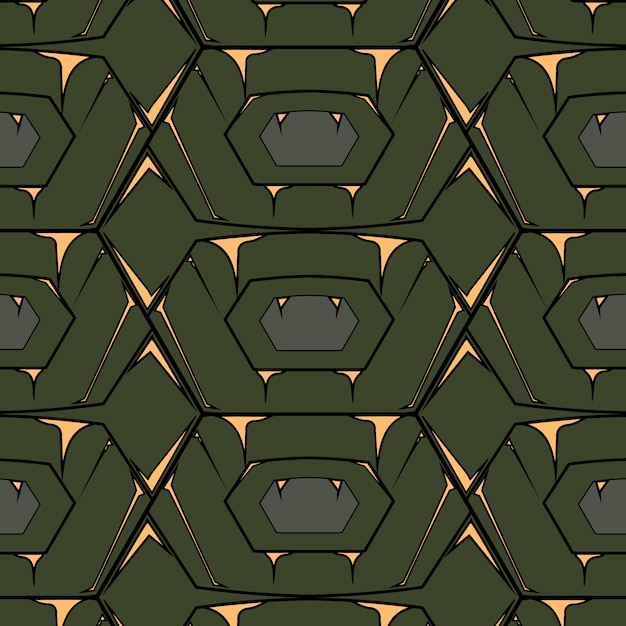 Free vector hand drawn turtle shell pattern design