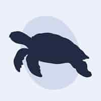 Free vector hand drawn turtle silhouette