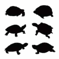 Free vector hand drawn turtle silhouette