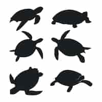 Free vector hand drawn turtle silhouette