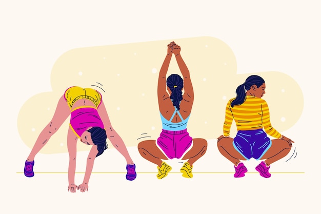 Free vector hand drawn twerk dance illustration