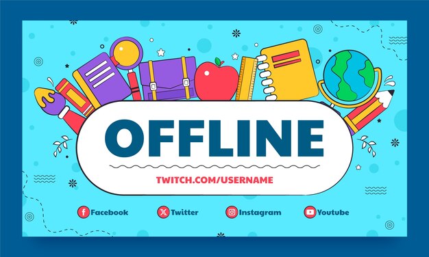 Hand drawn twitch background for world teacher's day