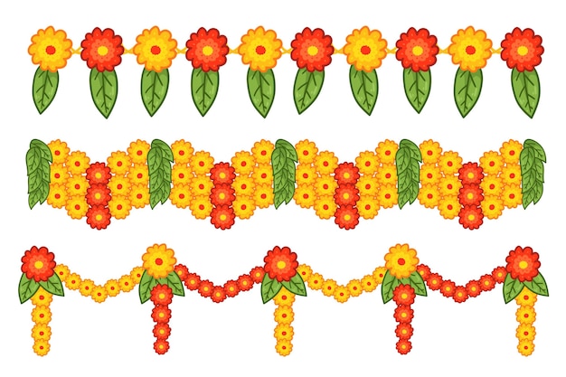 Free vector hand drawn ugadi garland illustration