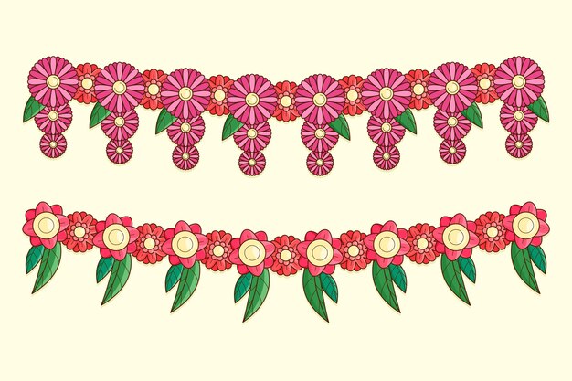 Hand drawn ugadi garland illustration