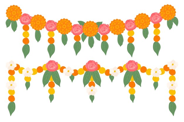 Hand drawn ugadi garland