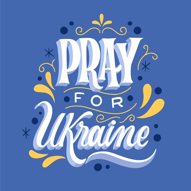 Free vector hand drawn ukraine war lettering