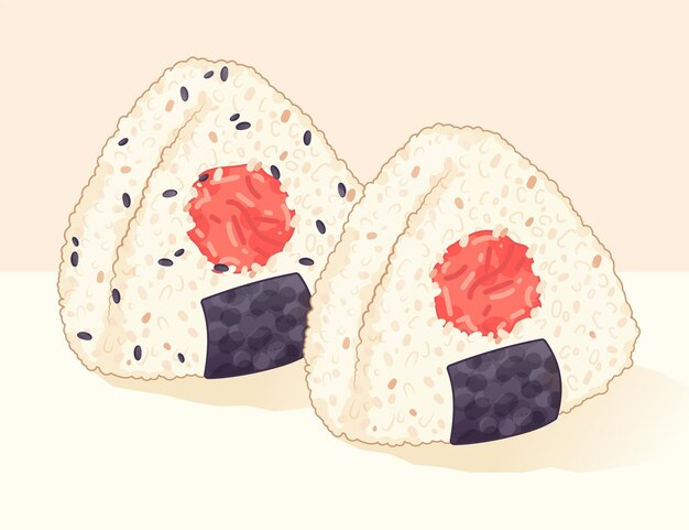 日本のおにぎり 無料のベクター