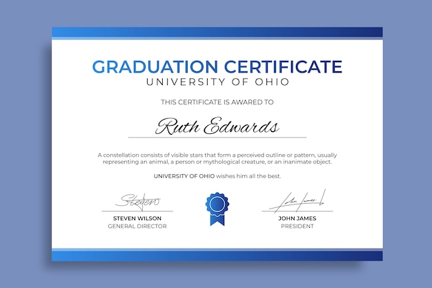 Free vector hand drawn university certificate template