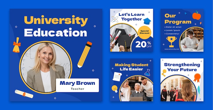 Free Vector hand drawn university template design