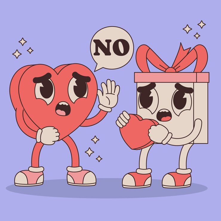 Free Vector hand drawn unrequited love illustration