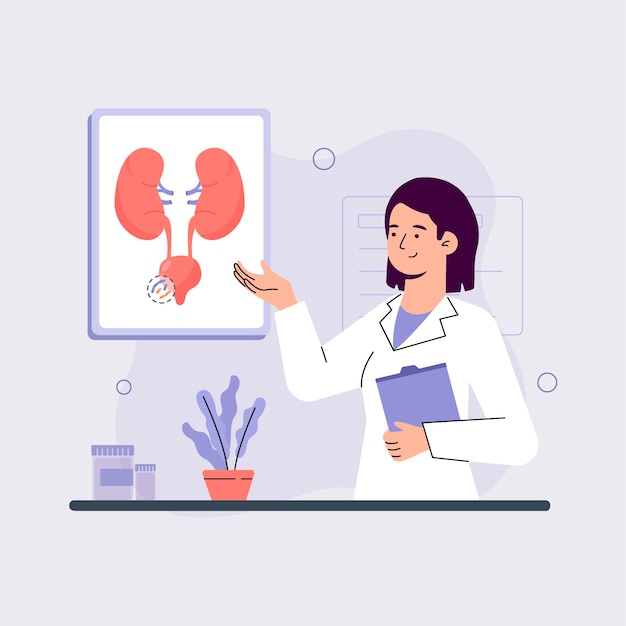 Free vector hand drawn urology illustration