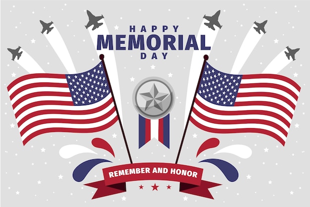 Free vector hand drawn usa memorial day illustration