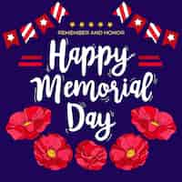 Free vector hand drawn usa memorial day illustration