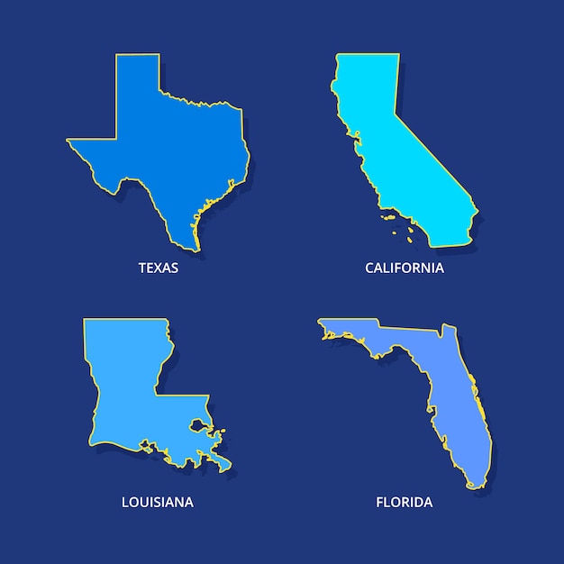 hand drawn usa states outline map