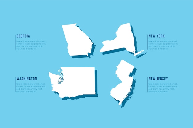 Hand drawn usa states outline map