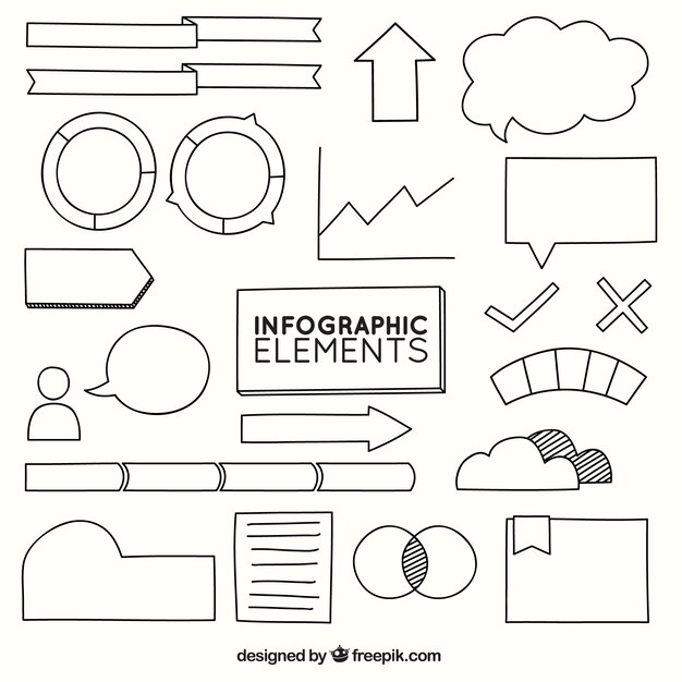 Hand-drawn useful elements for infographics