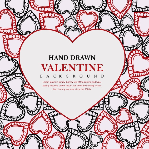 Hand Drawn Valentine Hearts Backgrounds