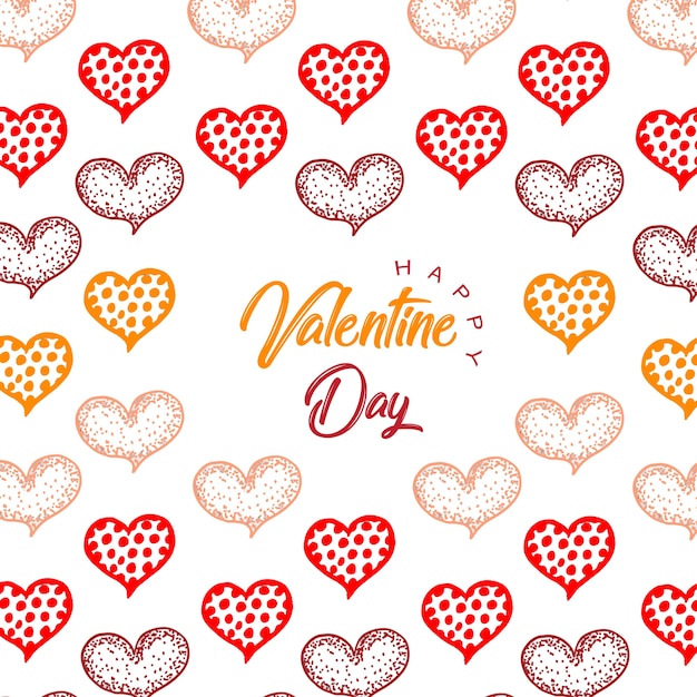 Hand Drawn Valentine Hearts Backgrounds