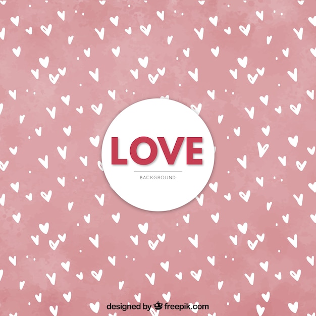 Free vector hand drawn valentine's day background