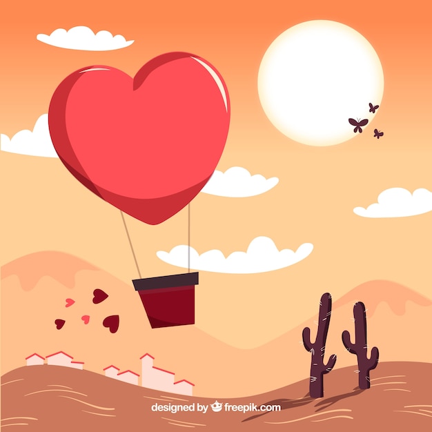 Free vector hand drawn valentine's day background