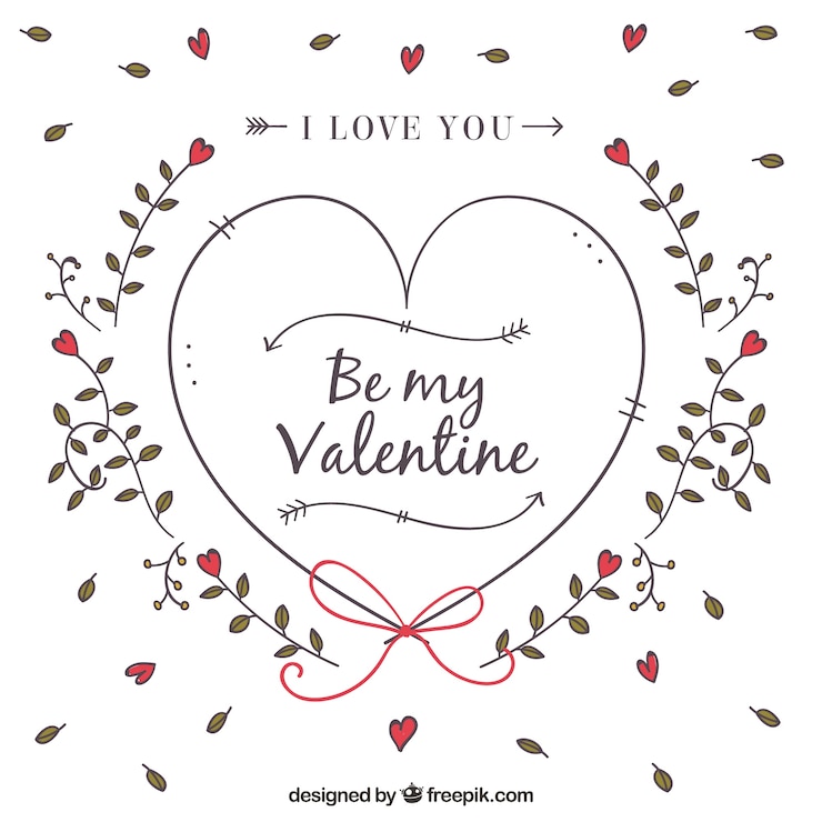 Free Vector hand drawn valentine's day background