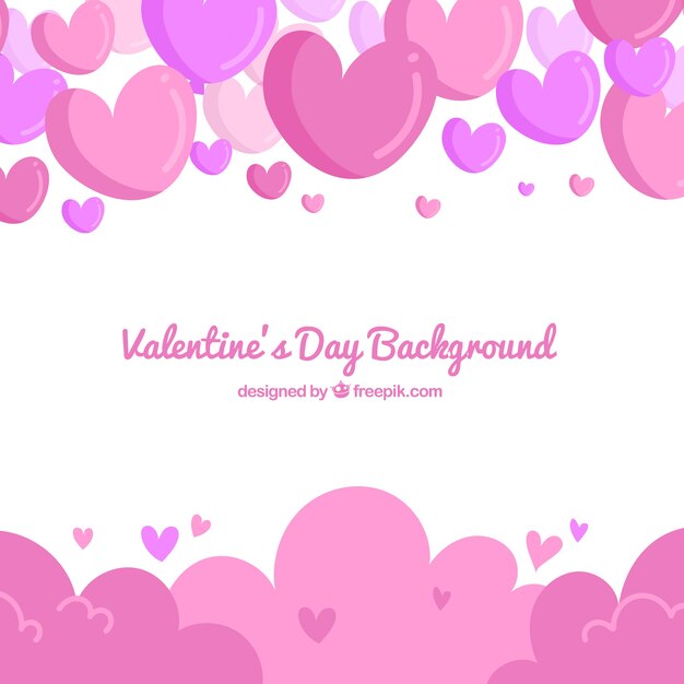 Hand drawn valentine's day background