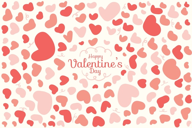 Free vector hand drawn valentine's day background