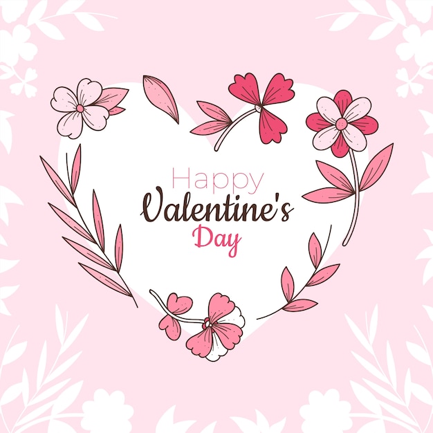 Hand drawn valentine's day background