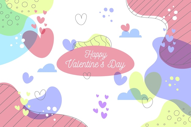 Free vector hand drawn valentine's day background