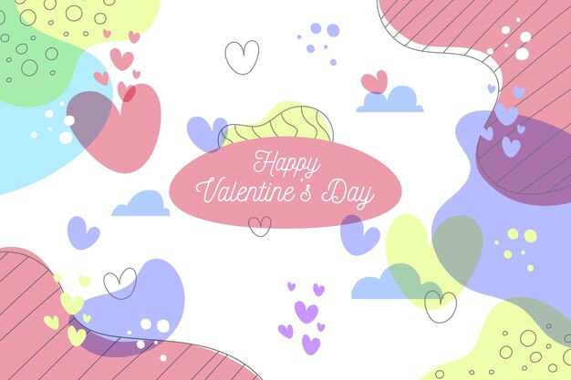 Hand drawn valentine's day background