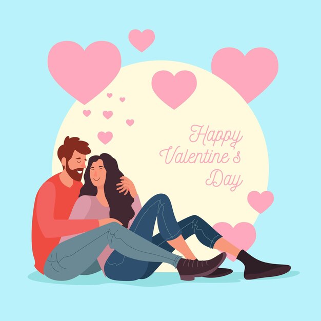 Hand drawn valentine's day background